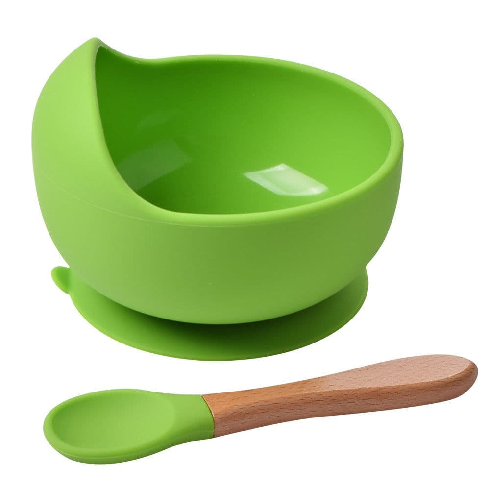 image-rxl Baby Silicone Bowl Spoon Set with Suction Cup