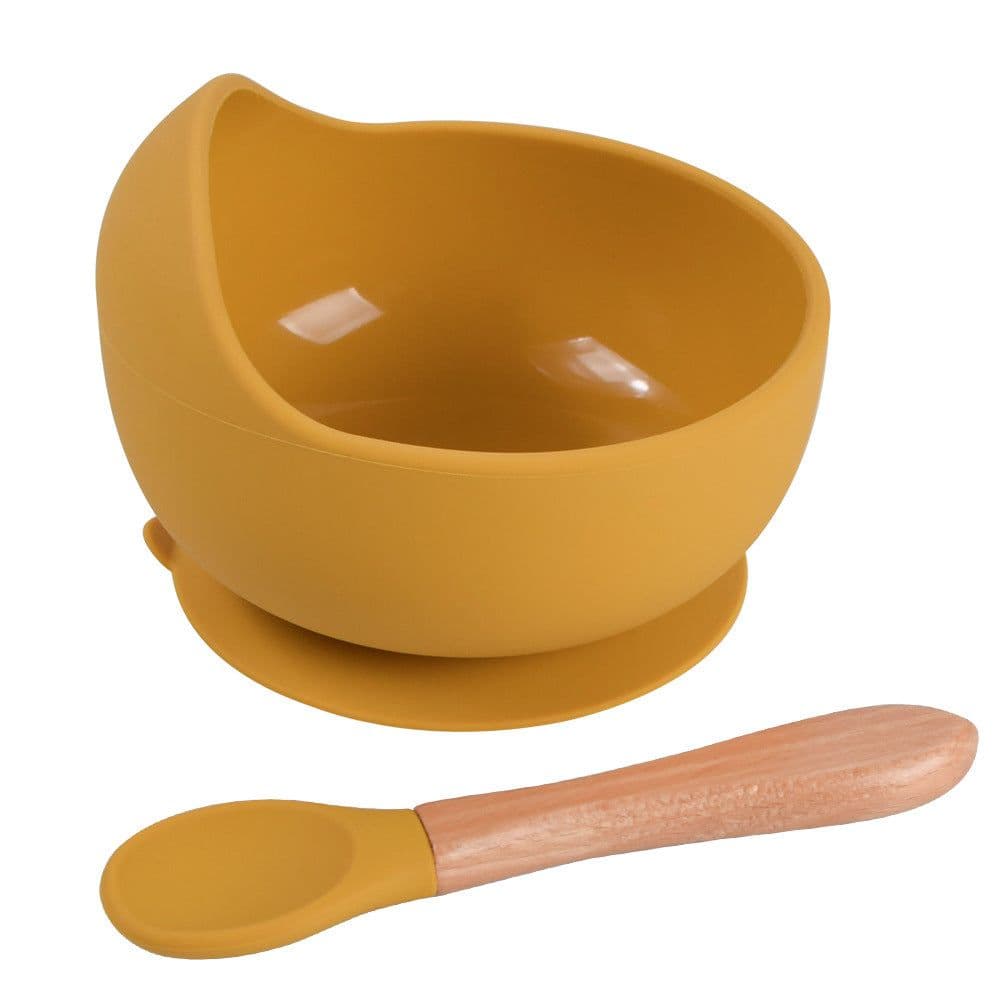image-rxl Baby Silicone Bowl Spoon Set with Suction Cup