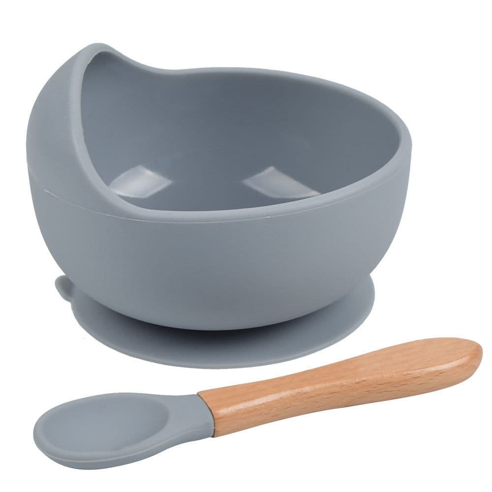 image-rxl Baby Silicone Bowl Spoon Set with Suction Cup
