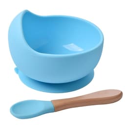 image-rxl Baby Silicone Bowl Spoon Set with Suction Cup