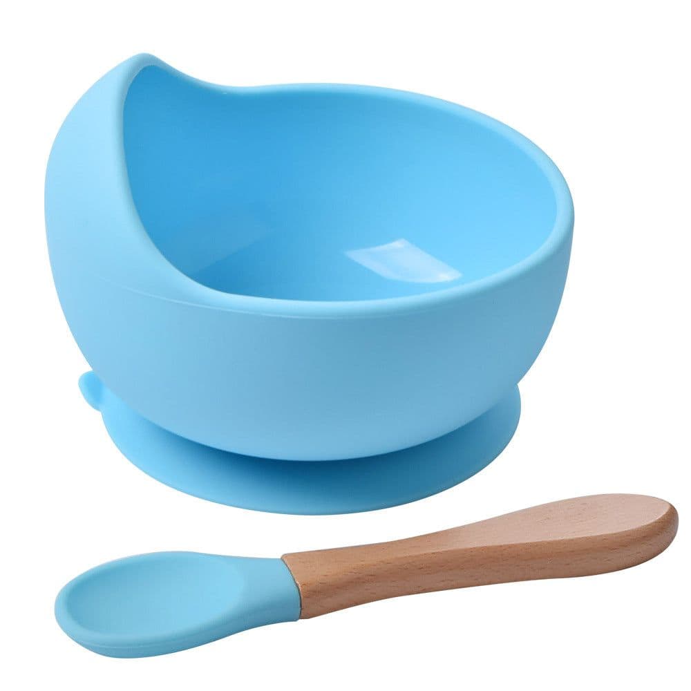 image-rxl Baby Silicone Bowl Spoon Set with Suction Cup