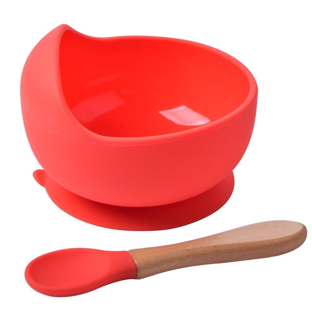 image-rxl Baby Silicone Bowl Spoon Set with Suction Cup