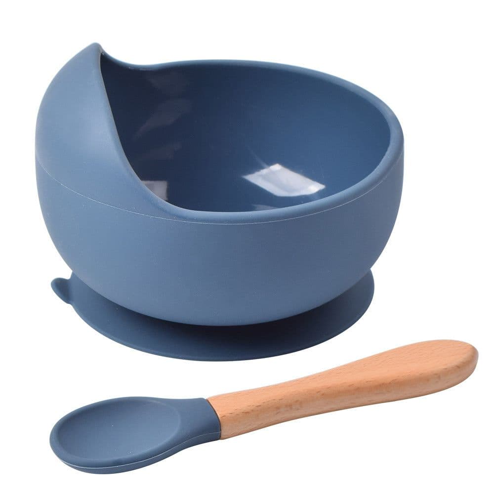 image-rxl Baby Silicone Bowl Spoon Set with Suction Cup