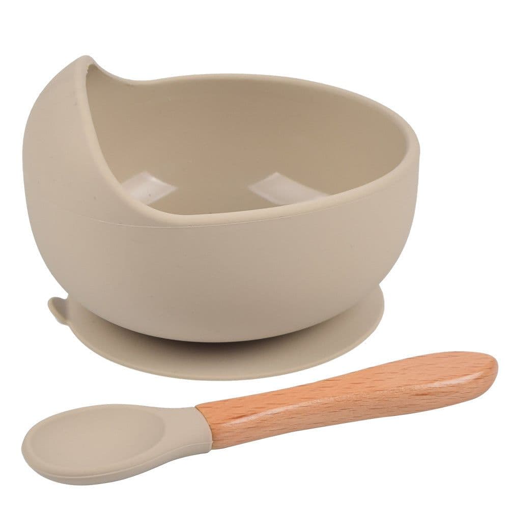 image-rxl Baby Silicone Bowl Spoon Set with Suction Cup