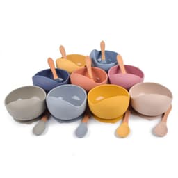 image-rxl Baby Silicone Bowl Spoon Set with Suction Cup