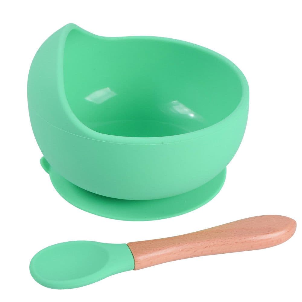 image-rxl Baby Silicone Bowl Spoon Set with Suction Cup