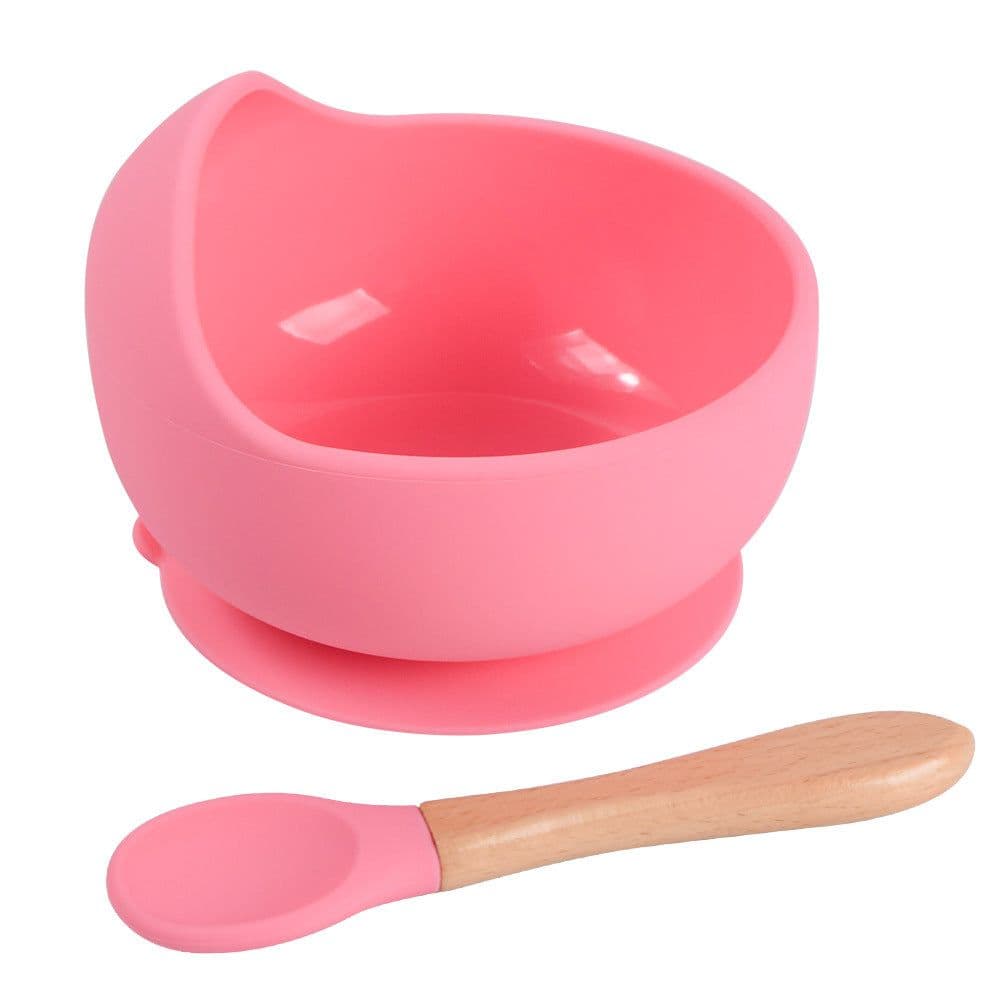 image-rxl Baby Silicone Bowl Spoon Set with Suction Cup