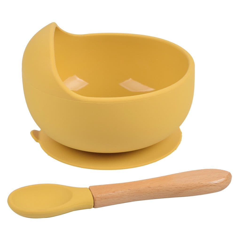 image-rxl Baby Silicone Bowl Spoon Set with Suction Cup