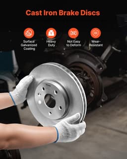 image-VEVOR Front and Rear Brake Kit Compatible with 2010-2017 Chevrolet Equinox, 2010-2017 GMC Terrain, Hollow Brake Rotors Ceramic Brake Pads Replacement Kit, 12.7 in Front Rotors, 12 in Rear Rotors