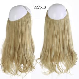image-Fish Line Curly Hair Extension 40cm Matte Silk Wig
