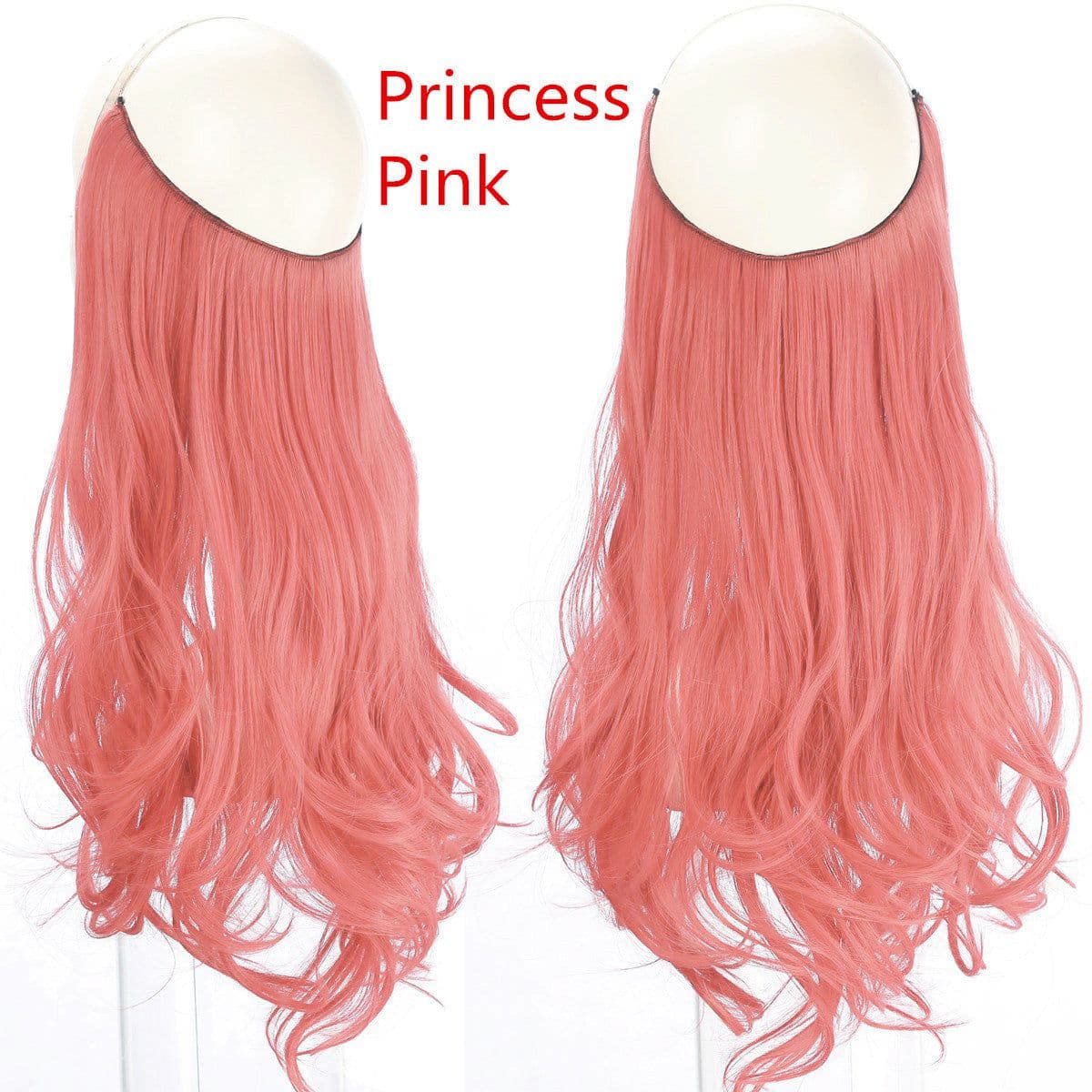 image-Fish Line Curly Hair Extension 40cm Matte Silk Wig