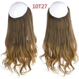 image-Fish Line Curly Hair Extension 40cm Matte Silk Wig