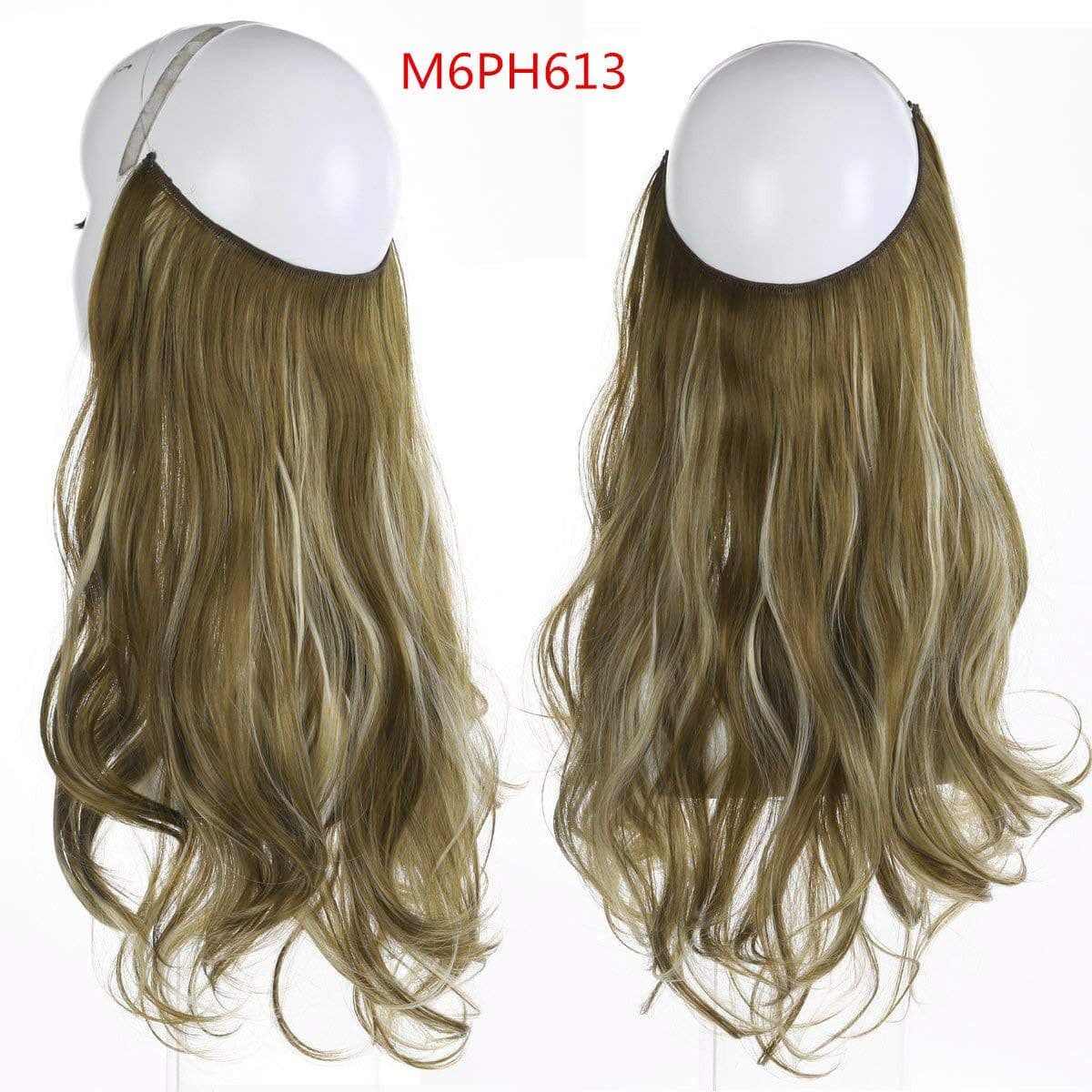 image-Fish Line Curly Hair Extension 40cm Matte Silk Wig