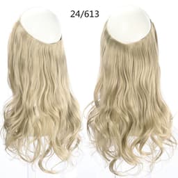 image-Fish Line Curly Hair Extension 40cm Matte Silk Wig