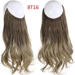 image-Fish Line Curly Hair Extension 40cm Matte Silk Wig