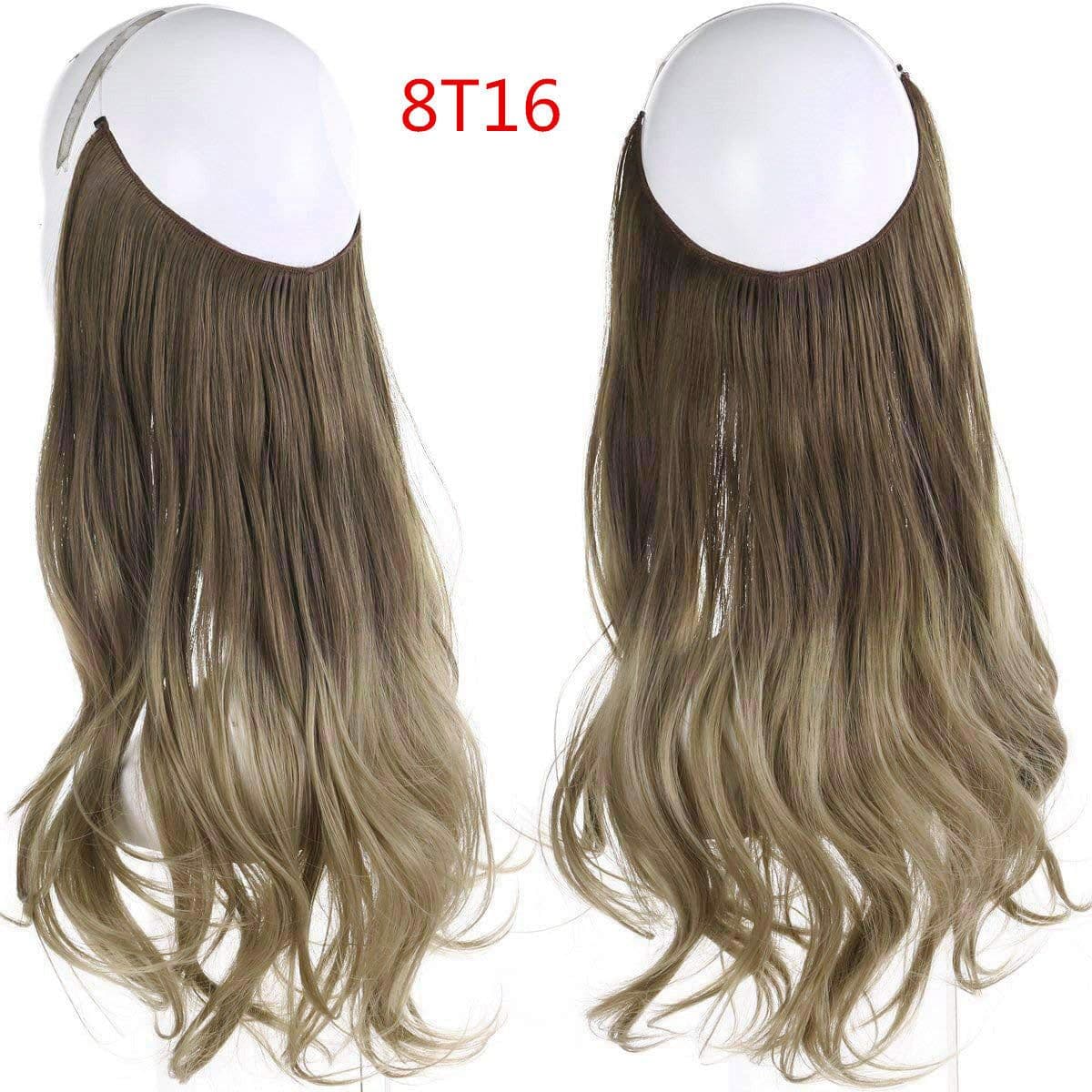image-Fish Line Curly Hair Extension 40cm Matte Silk Wig