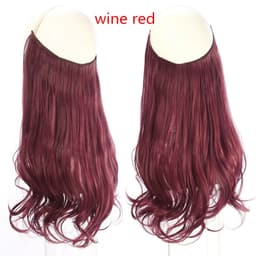 image-Fish Line Curly Hair Extension 40cm Matte Silk Wig