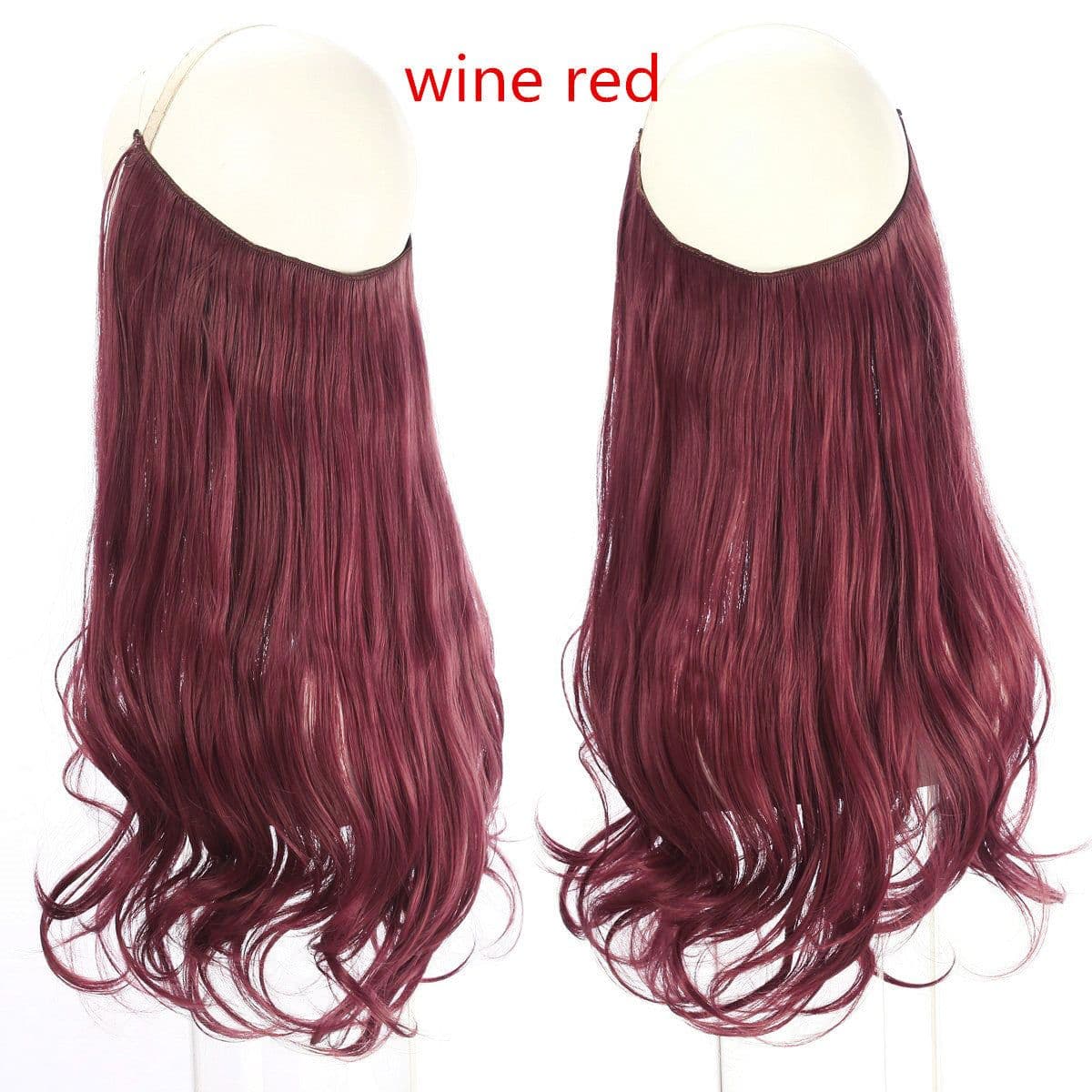 image-Fish Line Curly Hair Extension 40cm Matte Silk Wig
