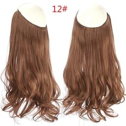 image-Fish Line Curly Hair Extension 40cm Matte Silk Wig