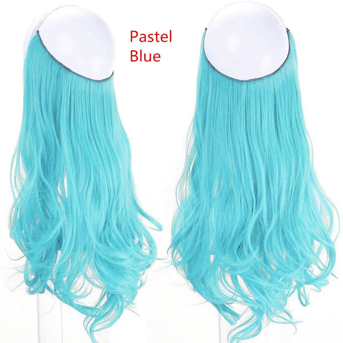 image-Fish Line Curly Hair Extension 40cm Matte Silk Wig