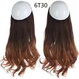 image-Fish Line Curly Hair Extension 40cm Matte Silk Wig