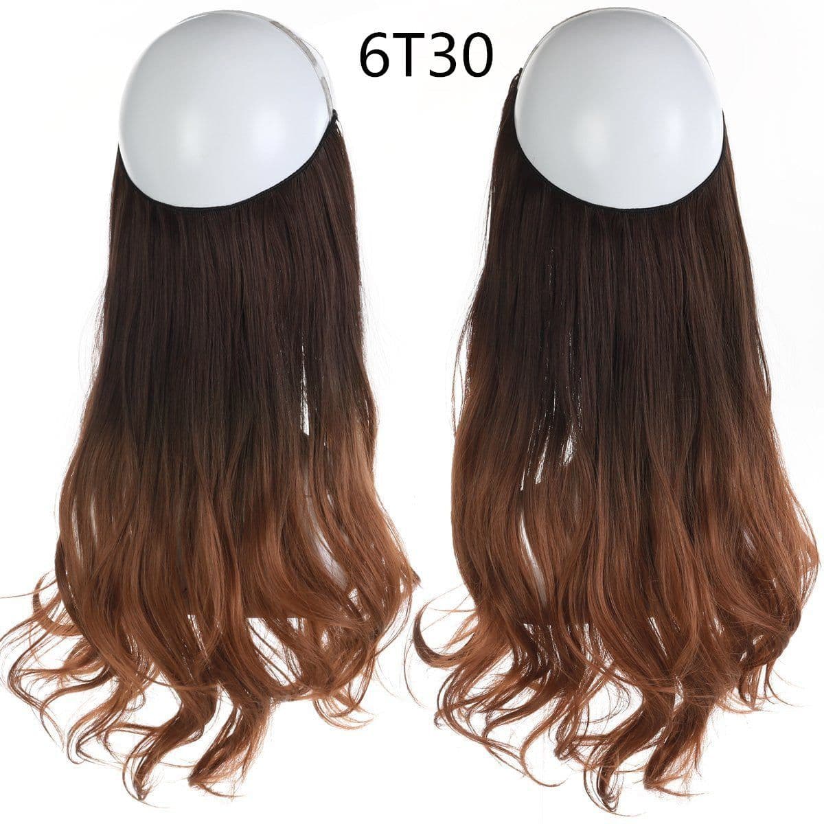 image-Fish Line Curly Hair Extension 40cm Matte Silk Wig