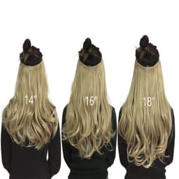 image-Fish Line Curly Hair Extension 40cm Matte Silk Wig