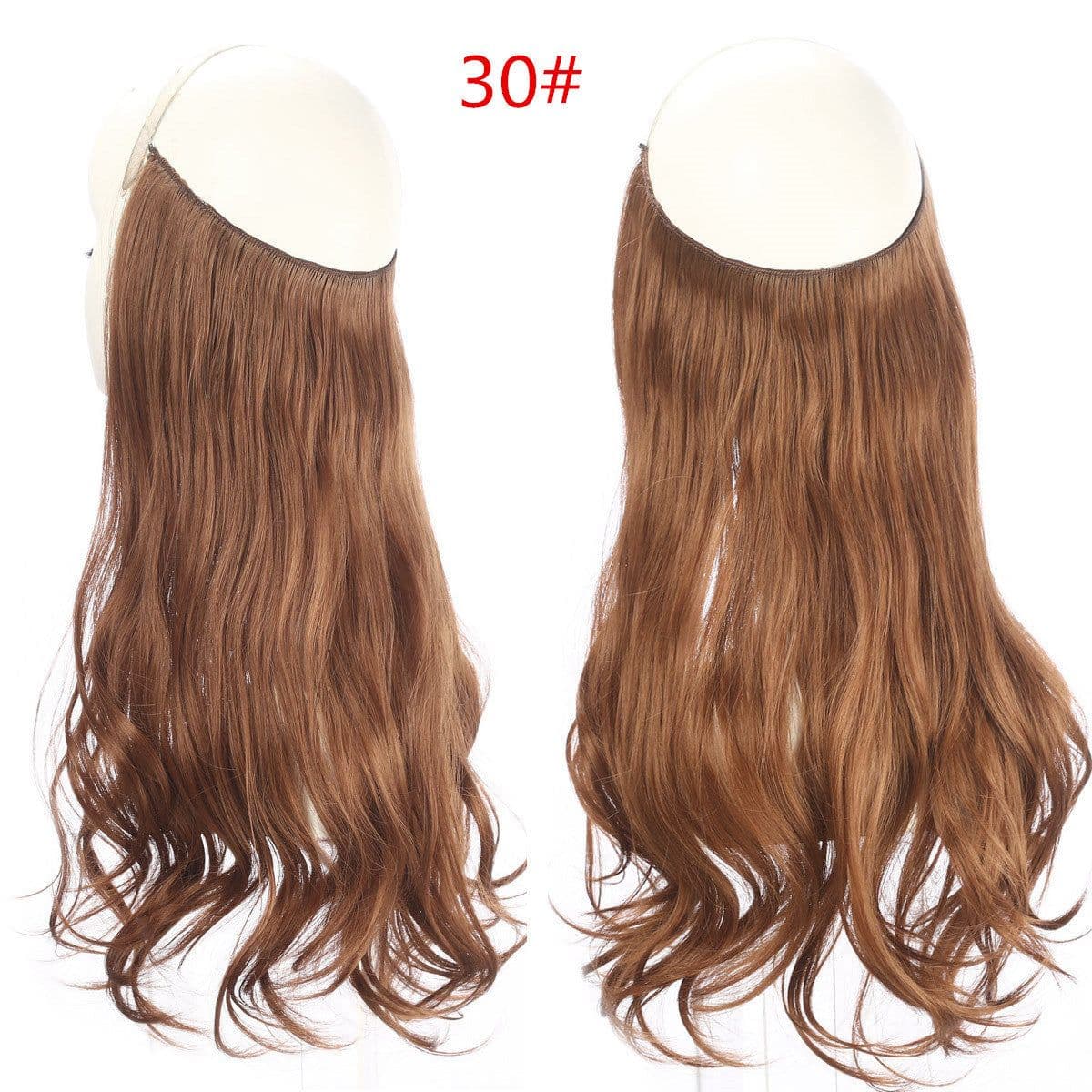 image-Fish Line Curly Hair Extension 40cm Matte Silk Wig