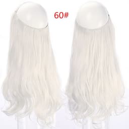 image-Fish Line Curly Hair Extension 40cm Matte Silk Wig