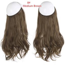 image-Fish Line Curly Hair Extension 40cm Matte Silk Wig