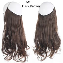image-Fish Line Curly Hair Extension 40cm Matte Silk Wig