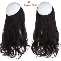image-Fish Line Curly Hair Extension 40cm Matte Silk Wig