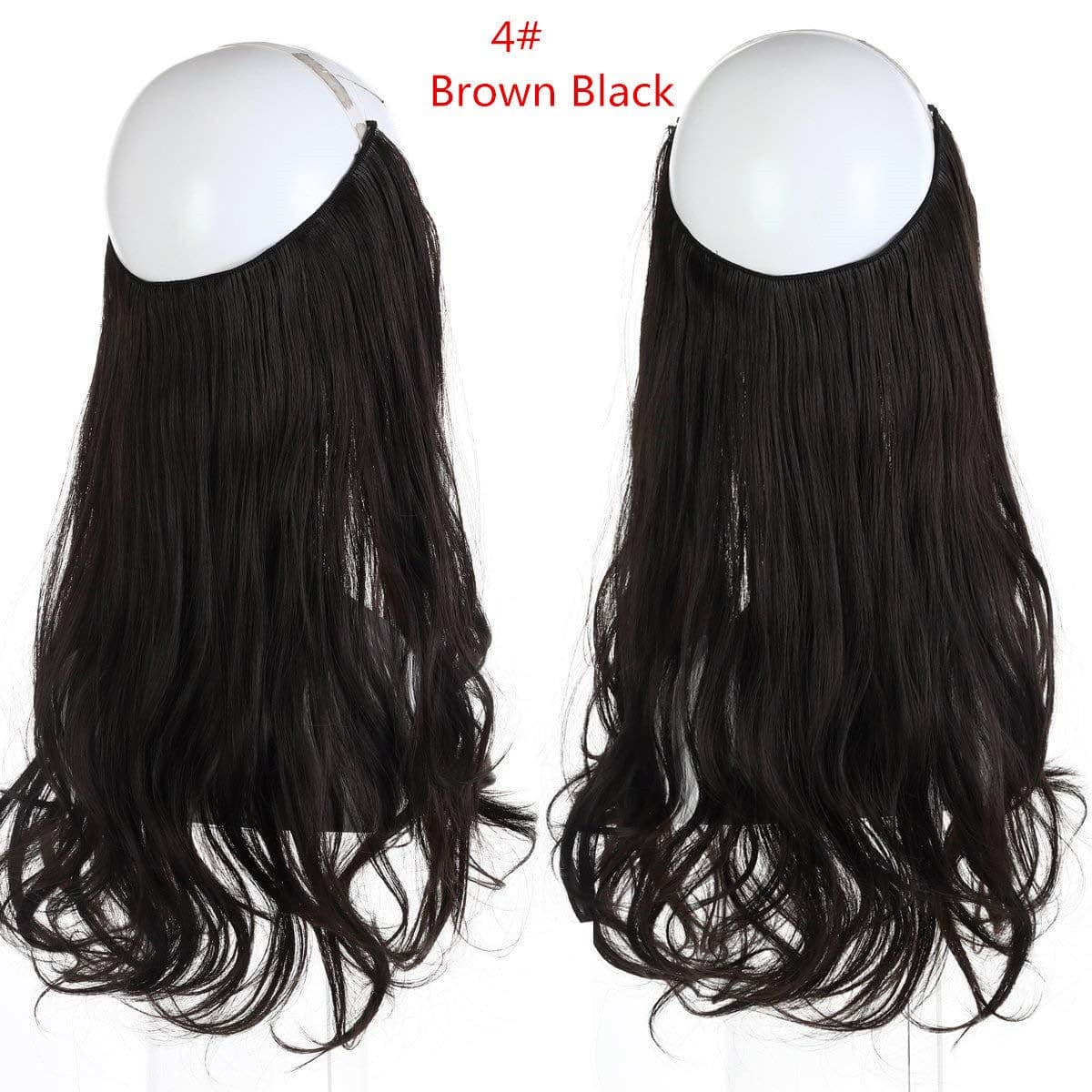 image-Fish Line Curly Hair Extension 40cm Matte Silk Wig