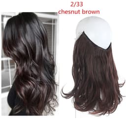image-Fish Line Curly Hair Extension 40cm Matte Silk Wig