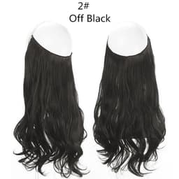 image-Fish Line Curly Hair Extension 40cm Matte Silk Wig