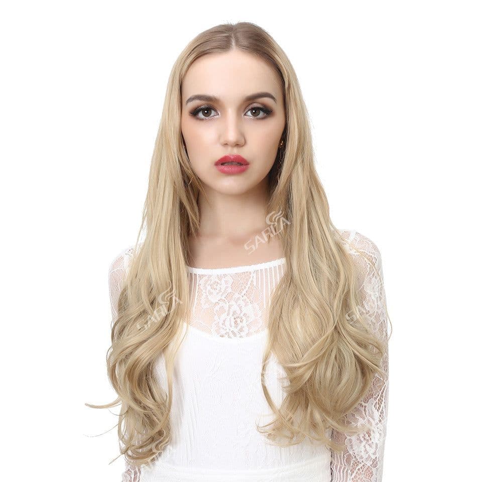 image-Fish Line Curly Hair Extension 40cm Matte Silk Wig