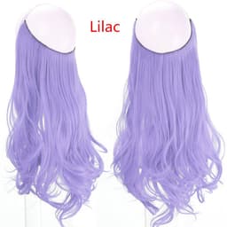 image-Fish Line Curly Hair Extension 40cm Matte Silk Wig