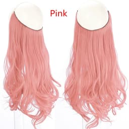 image-Fish Line Curly Hair Extension 40cm Matte Silk Wig