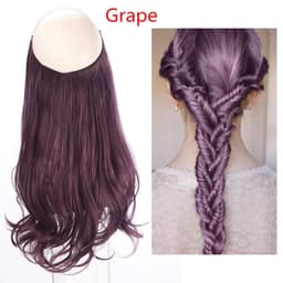 image-Fish Line Curly Hair Extension 40cm Matte Silk Wig