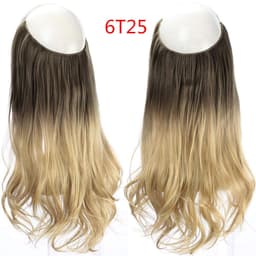 image-Fish Line Curly Hair Extension 40cm Matte Silk Wig