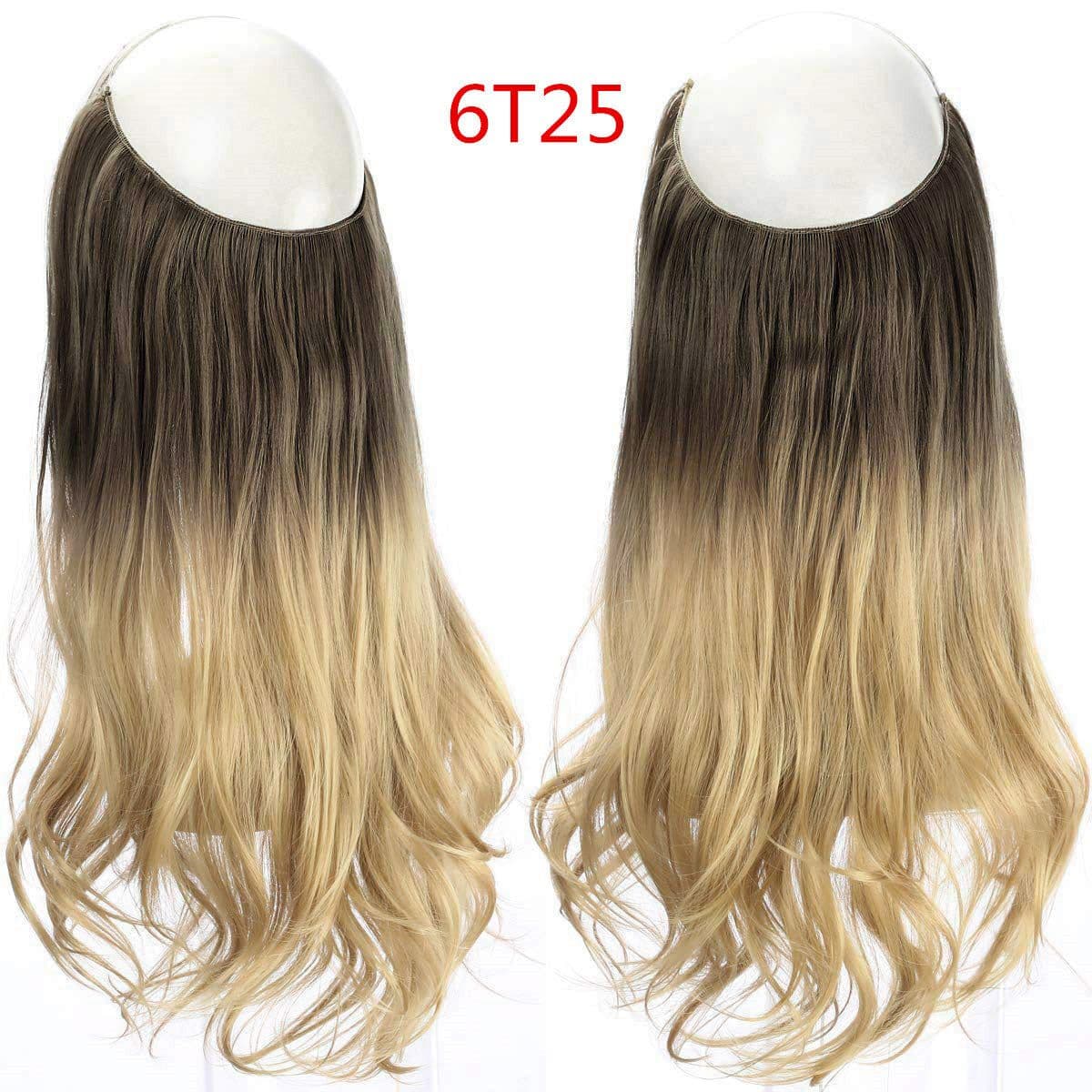 image-Fish Line Curly Hair Extension 40cm Matte Silk Wig