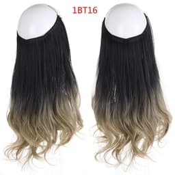 image-Fish Line Curly Hair Extension 40cm Matte Silk Wig