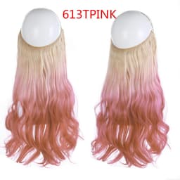 image-Fish Line Curly Hair Extension 40cm Matte Silk Wig