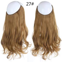 image-Fish Line Curly Hair Extension 40cm Matte Silk Wig