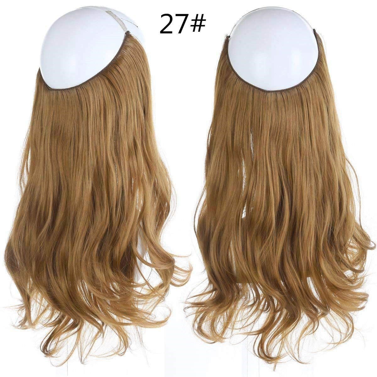 image-Fish Line Curly Hair Extension 40cm Matte Silk Wig