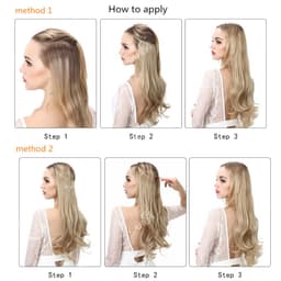 image-Fish Line Curly Hair Extension 40cm Matte Silk Wig