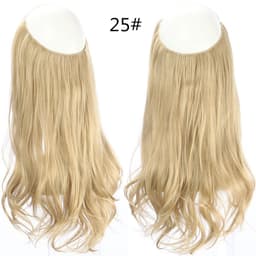 image-Fish Line Curly Hair Extension 40cm Matte Silk Wig