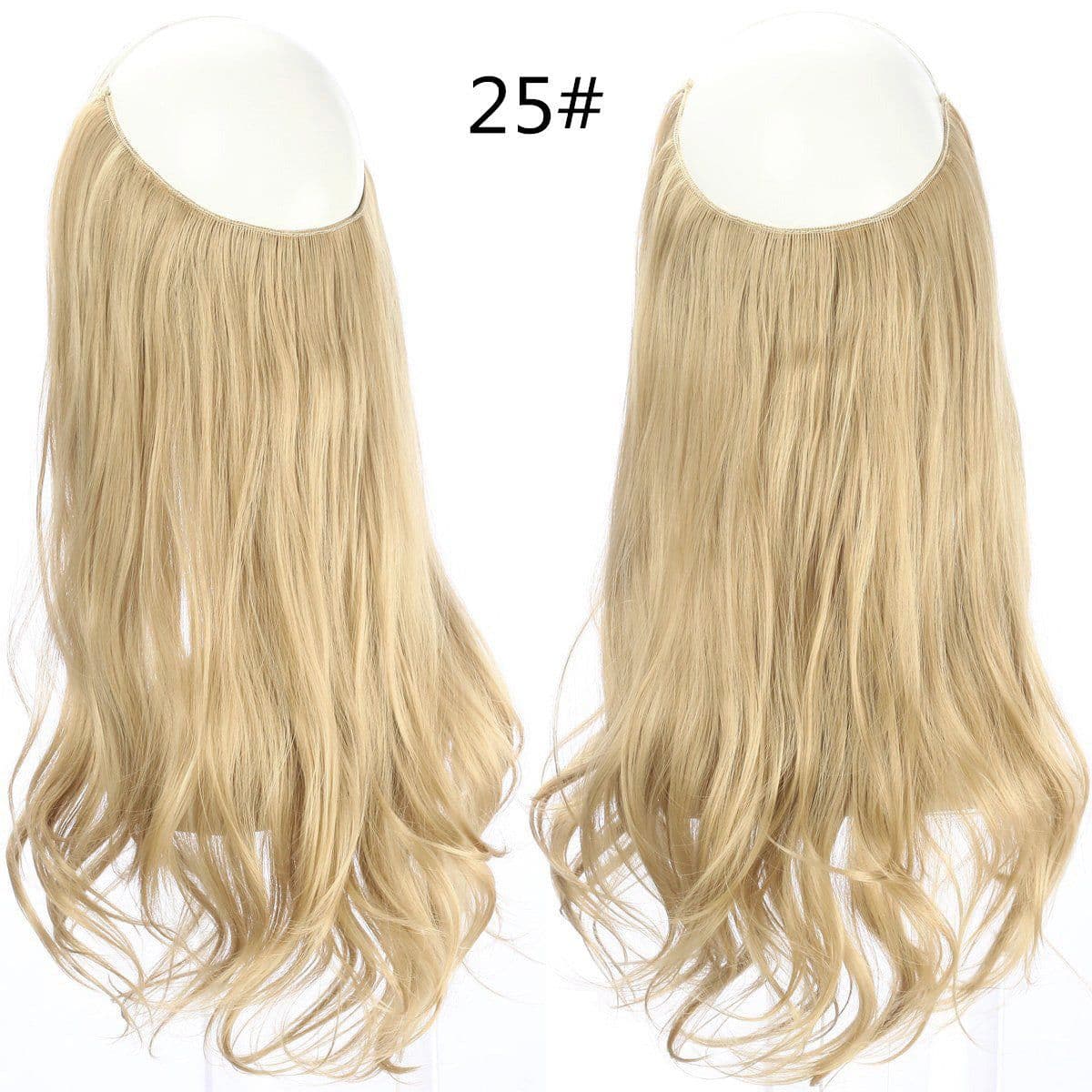 image-Fish Line Curly Hair Extension 40cm Matte Silk Wig