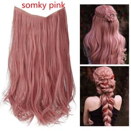image-Fish Line Curly Hair Extension 40cm Matte Silk Wig