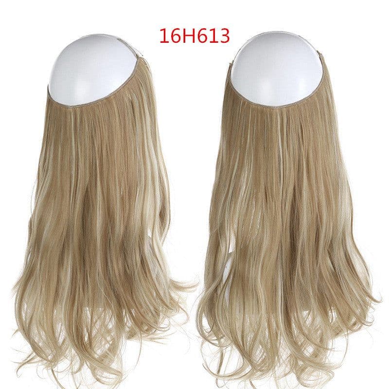 image-Fish Line Curly Hair Extension 40cm Matte Silk Wig